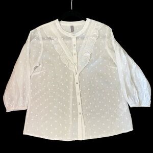 CULTURE Blouse 'tadea' in WhiteDesign & Extras AS NEW Size L
